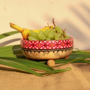 Handpainted Pattachitra Wooden Multi Utility Bowl