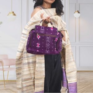 Purple Big Sling  Handloom Tote Bag