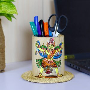 Wooden Pattachitra Pen / Pencil Stand