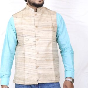 Premium Tussar Silk Nehru Jacket