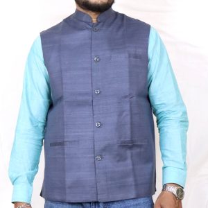 Premium Tussar Silk Nehru Jacket