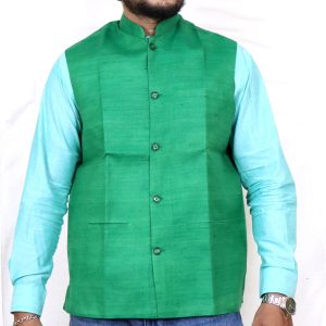 Premium Tussar Silk Nehru Jacket