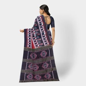 Mini Buti Body With Elaborative Elephant Motif Border Khandua Silk Saree