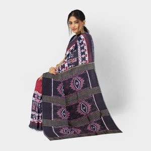 Mini Buti Body With Elaborative Elephant Motif Border Khandua Silk Saree