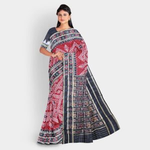 Pasapali Border Floral Khandua Silk Saree