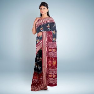 Floral Design Sambalpuri Cotton Saree