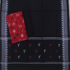 American Red Village Design Bomkai Dress Set