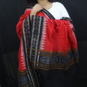 Temple Border Sambalpuri Cotton Dupatta