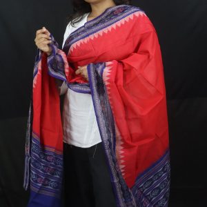 Temple Border Sambalpuri Cotton Dupatta