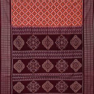 FISH DESIGN BORDER SAMBALPURI COTTON SAREE