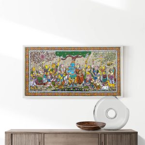 Krishna Rasleela Patta Tussar Painting