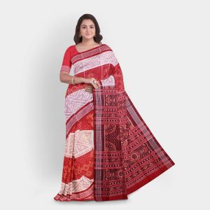 Box Pattern Pasapalli Sambalpuri Cotton Saree