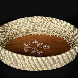 Handcrafted Rectangular Sabai Grass Fruit Basket