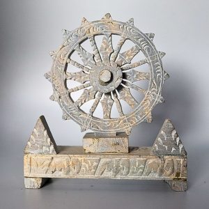 Konark Wheel Pink Stone Statue(3 inch)