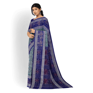 Multi Color Double Border Sambalpuri Cotton Saree