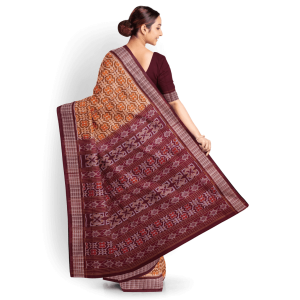 New Floral Design Fish Border Sambalpuri Cotton Saree