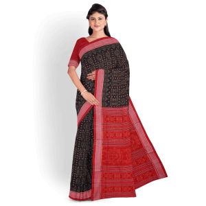 New Modern Floral Design Sambalpuri Cotton Saree