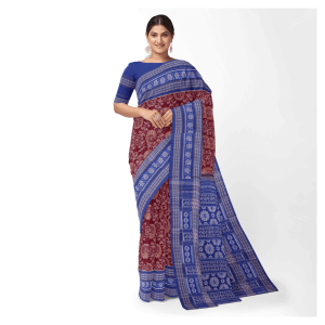 New Modern Floral Design Sambalpuri Cotton Saree