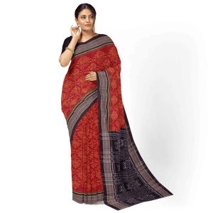 New Modern Floral Design Sambalpuri Cotton Saree
