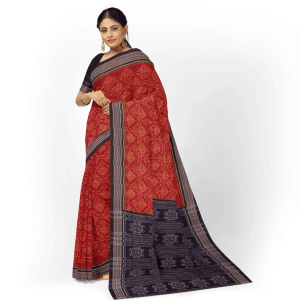 New Modern Floral Design Sambalpuri Cotton Saree