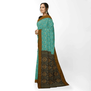 New Modern Floral Design Box Design Sambalpuri Cotton Saree