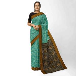 New Modern Floral Design Box Design Sambalpuri Cotton Saree