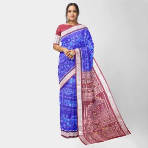 Traditional Ikat Bandha Sambalpuri Silk Saree