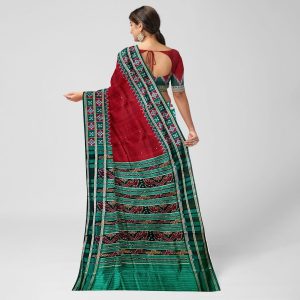 Pasapali Border Dual Color Khandua Silk Saree