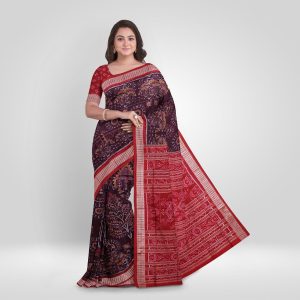 Tribal Motif Sambalpuri Silk Saree