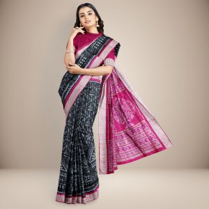 Tribal Motif Sambalpuri Silk Saree
