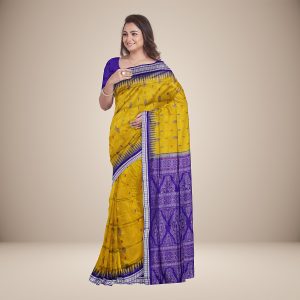 Floral Motif Bomkai Silk Saree
