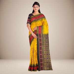 Double Kumbha Bandha Bomkai Silk Saree