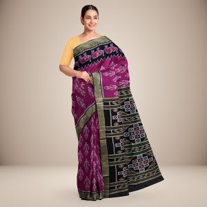 Rudrakhya Border Khandua Silk Saree