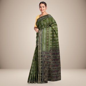 Rudrakhya Border Khandua Silk Saree