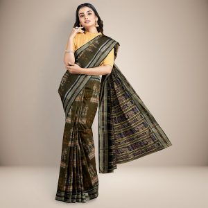 Tribal Body Design Khandua Silk Saree