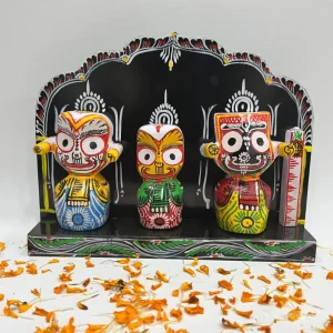 Small Neem Wood Lord Jagannath Balabhadra Subhadra Idol