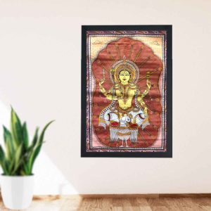 Lord Kartikeya Patta Tussar Painting