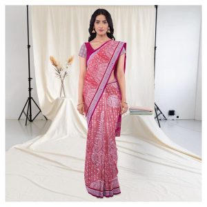 Flower Design Sambalpuri Silk Saree